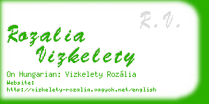 rozalia vizkelety business card